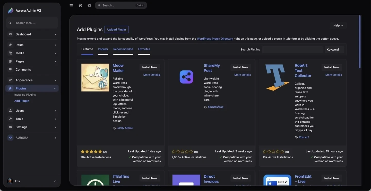 Browse plugins