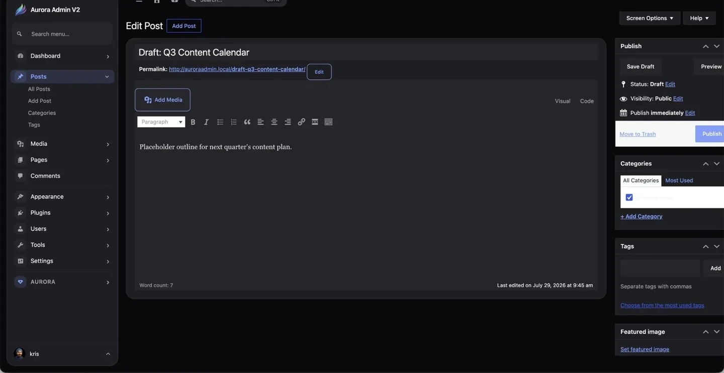 Edit an existing post