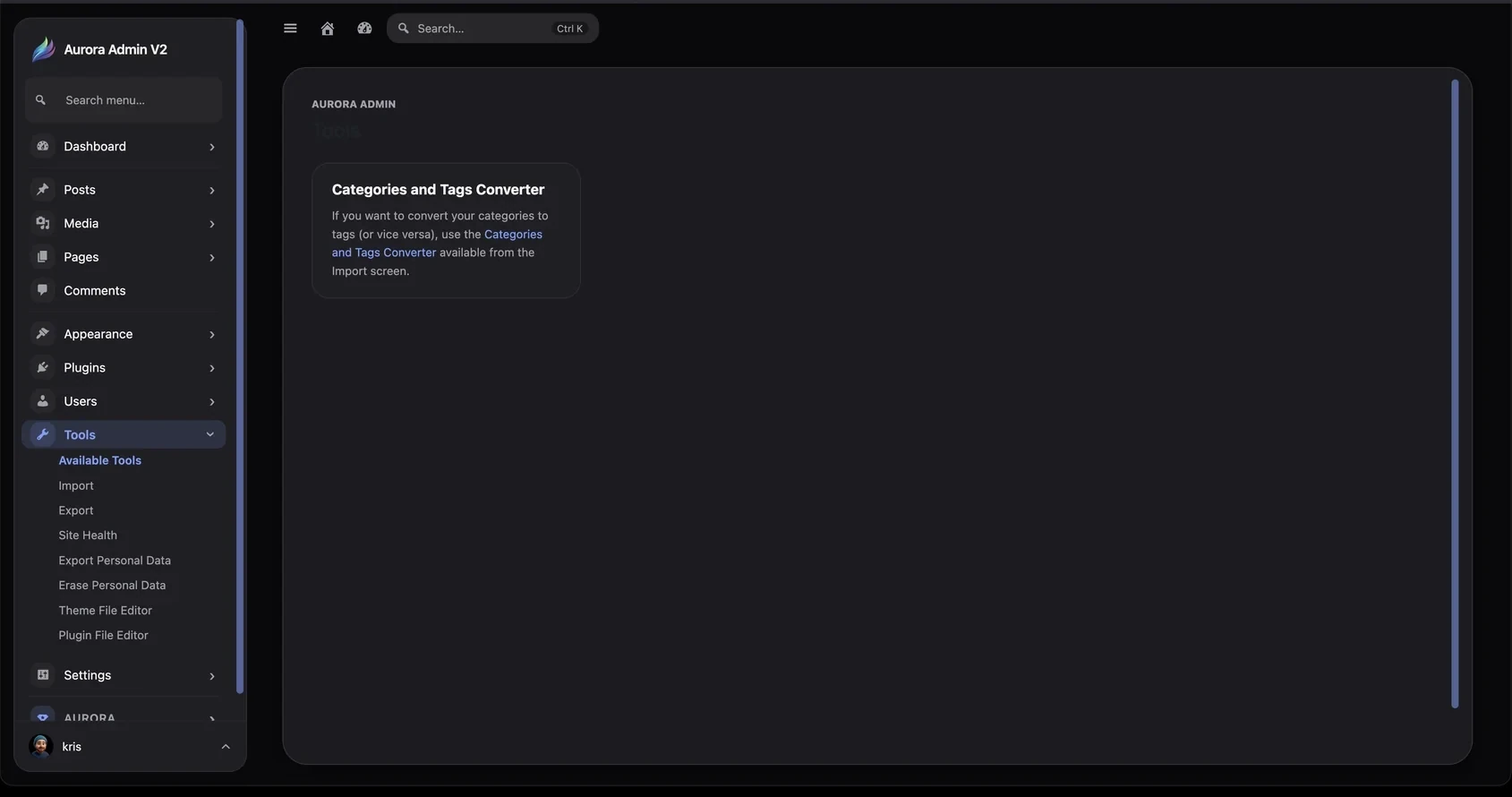 Available tools